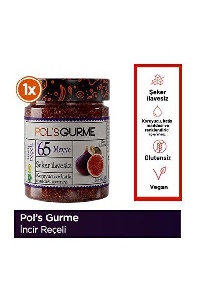 Pol's Gurme Pol'sGurme İncir Reçeli Chia Tohumlu Şeker İlavesiz %65 Meyve Oranlı 380 gr