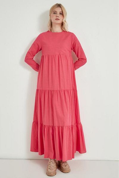 PASTELASTORE Γυναικείο Βαμβακερό Μακρύ Φόρεμα 1109