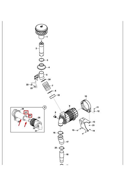 Partspro Air Filter - for Internal and External F 2893012 5423851 /52