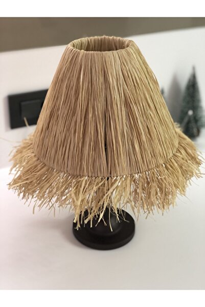 Maison Avf Black Raffia Lampshade with Cable - M031