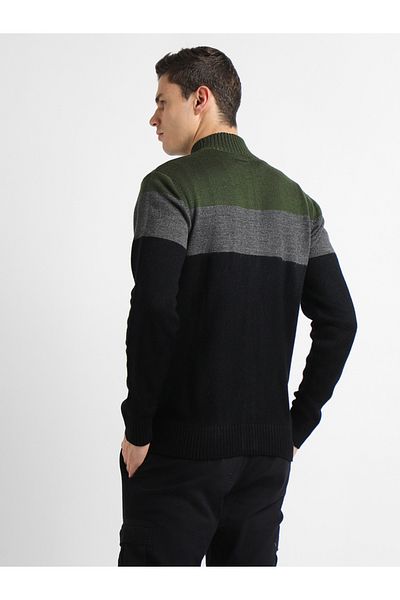 Dennis Lingo By Styli Color Block Slim Fit Cardigan