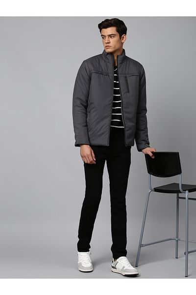 Dennis Lingo By Styli Regular Fit Puffer Jacket with Pocket Zip Panel
