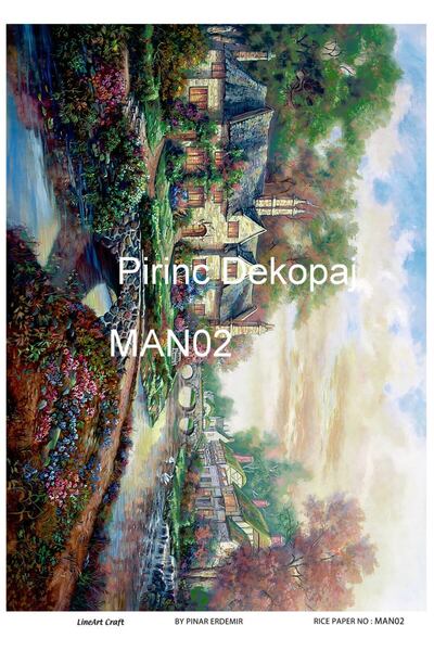 LİNEART Lineart Pirinç Dekopaj Kağıdı No:MAN02- 29x42cm