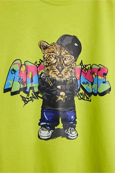 Bad Bear تي شيرت للأطفال مطبوع باللون الأخضر من Youze