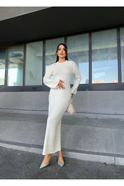 novalook Rochie maxi din tricotaje spaniole texturate