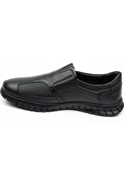 Voyager 6122 Black Leather Men's Casual Shoes