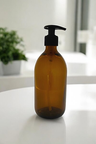 Dore Voir Brown Glass Vintage Liquid Soap Dispenser Lockable - 500 ML