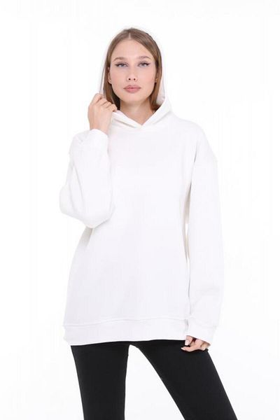 PASTELASTORE Cotton Hooded 3 Thread Ribbed Thick Oversize Sweatshirt