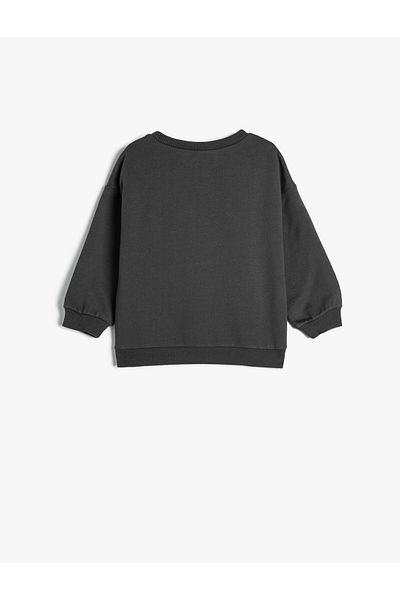 Koton Stitch Sweat Licensed Long Sleeve Crew Neck Βαμβάκι