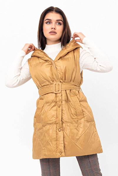 PASTELASTORE Senf Sa kapuljačom Kaiš pakovanje Sa džepovima kopča sa podstavo...