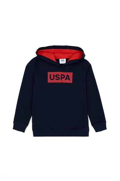 U.S. Polo Assn. Американска поло асоциация. Момчешки тъмносин базов суитшърт