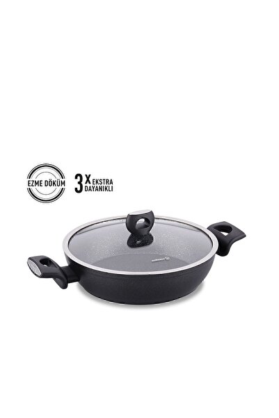 KORKMAZ Nora Granit Kısa Tencere 24x5,8 cm