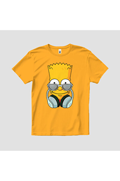 Built By Crazy Bart Simpson slušalice unisex za decu T-shirt