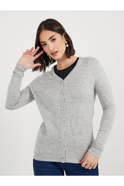Styli Regular Fit Regular Length Button Down Cardigan