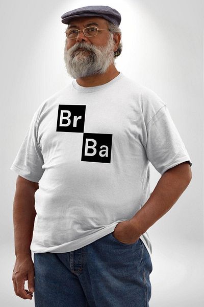 Angemiel تي شيرت أبيض كبير الحجم للجنسين من Breaking Bad - مطبوع من الأمام