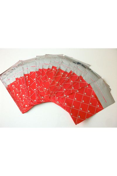 morlalem m Τσάντα δώρου 7x9 cm με μεταλλική ταινία - 100 τμχ για κοσμήματα, αρραβώνα και μεβλούτ χέννα