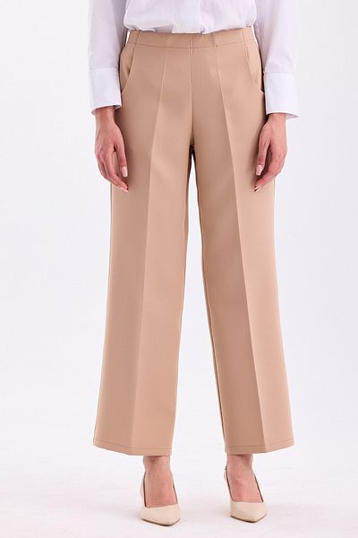 PASTELASTORE High Waist and Elastic Back Wide Leg Women's Palazzo Trousers - 2345