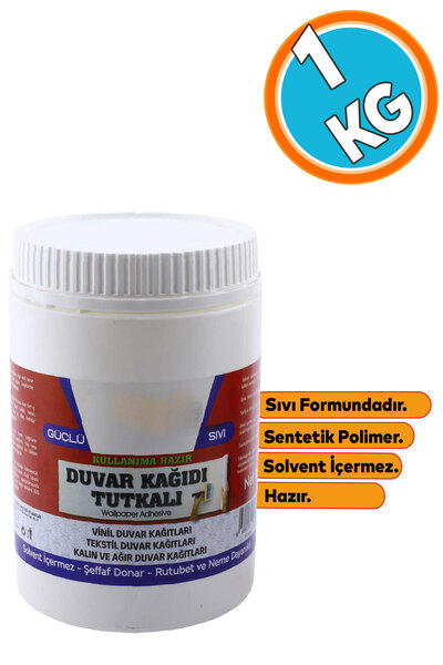 NZB Duvar Kağıdı Yapıştırıcısı 1 kg Sıvı Hazır Tutkal Vinil Tekstil Kağıtları...
