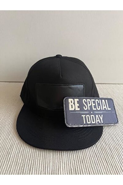 CosmoOutlet Be Special Today Slogan Detachable Bench Logo Unisex Black Color Hip Hop Cap