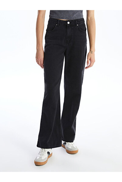 LC Waikiki Black Wideleg Women's Jeans