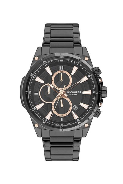 Lee Cooper Original Lee Cooper Full Dark Gray Smoked Function Calendar Men's Wristwatch