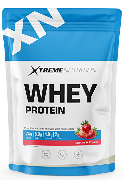 Xtreme Nutrition Strawberry Pattern Whey Protein Powder - 1024 g - 32 Serve (5g Bcaa+4G Glutamine+2G Creatine)