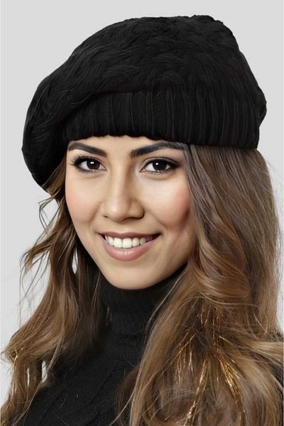 Uniquetrenders Women's Knitted Knitwear Painter Beret