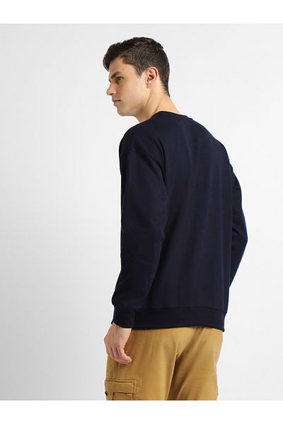Dennis Lingo By Styli Relaxed Fit Solid Sweatshirt with Dropped Shoulder