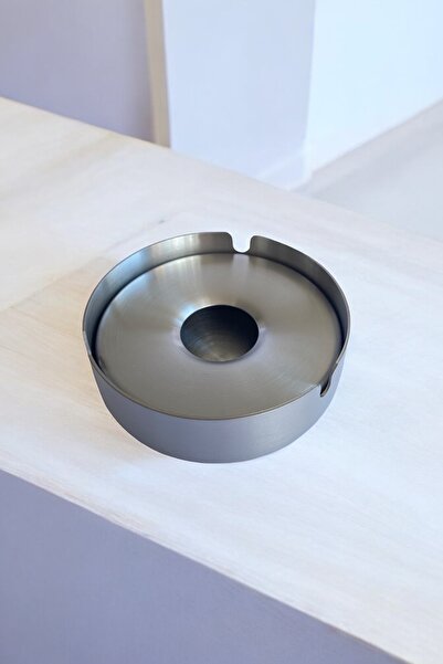 Dore Voir Τασάκι/τασάκι από ανοξείδωτο και αντισκωριακό χάλυβα 10 εκ. με καπάκι