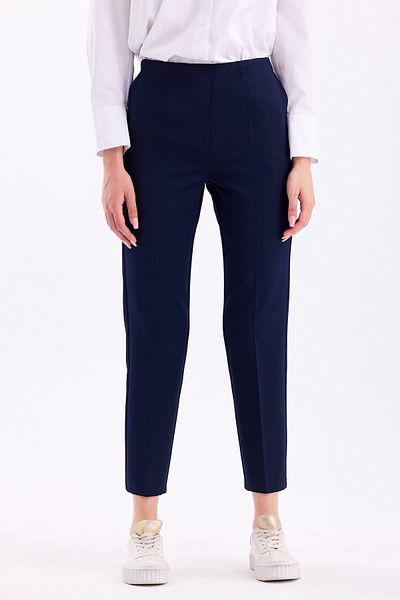 PASTELASTORE High Waist Ankle Length Women's Trousers - Back Elastic, Comfortable Fabric 2344