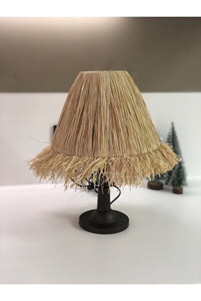 Maison Avf Black Raffia Lampshade with Cable - M031