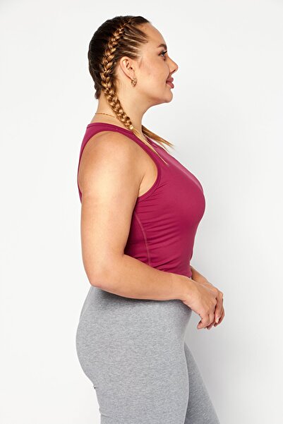 Gentle Fawn Women Jewel Neck Sleeveless Ribbed Tank Top, Purple