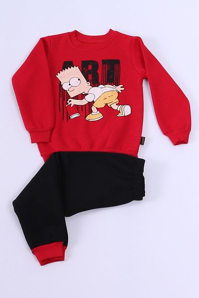 HÇM Boy's 3 Thread Tracksuit Set - Character Printed E7