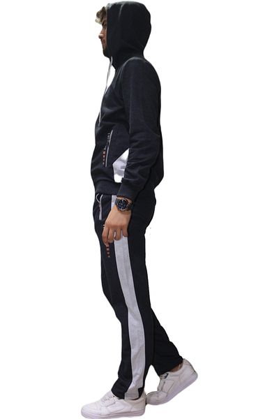ÇİTA Anthracite Smoked Men's Seasonal Tracksuit Antr1763