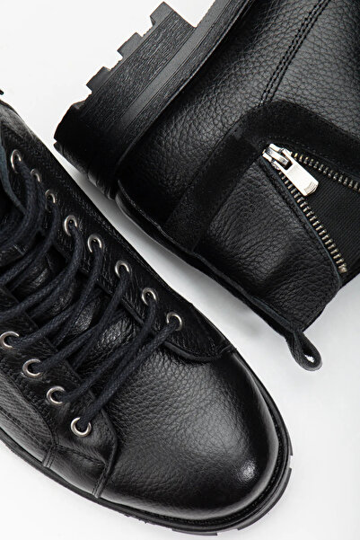 Slope Ανδρικές μπότες από γνήσιο δέρμα μαύρο 575