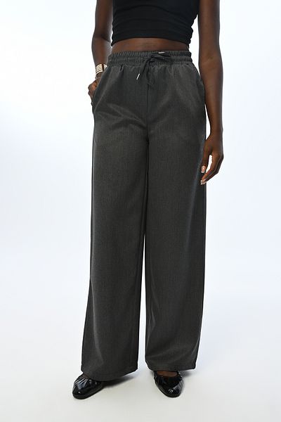 Orfeo Negro Women's with Elastic Waist Bowl Legs Solid Color Pants
