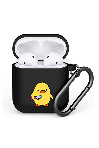 Powerfox Özel Şeffaf Tasarım Airpods 1. & 2. Nesil Uyumlu Metal Kopçalı Lila ...