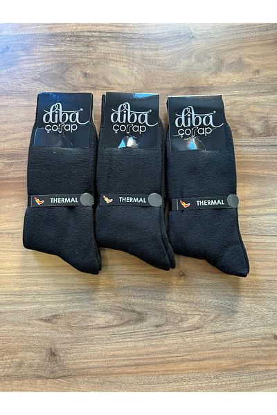Diba Men's Winter Thermal Terry Socks 3 Pack
