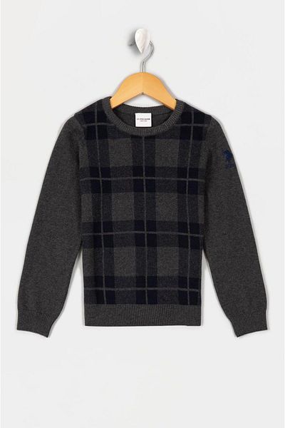 U.S. Polo Assn. ASSN POLO SUA. Pulover gri pentru băiat 50213224 -VR081