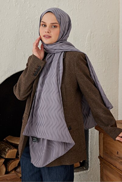 Modakaşmir Σάλι με μοτίβο Welle σειράς Silky Jacquard