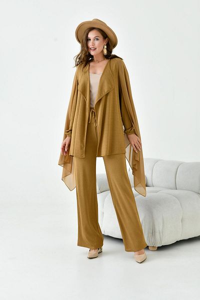 FTZ WOMEN Women's Woven Suit Camel 30977