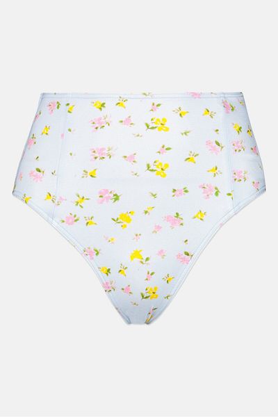 Asos Design Women Floral Pattern High Waist Bottom Bikini, Lavender