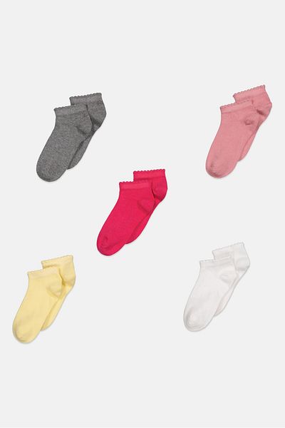 XOXO Kids Girl 5 Pair Ankle Socks, White