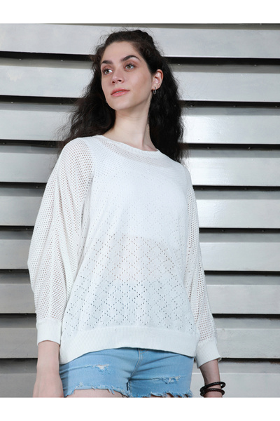 High Star By Styli Relaxed Fit Batwing Sleeves Knit Top