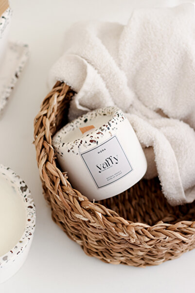 YAFFY HOME DESİGN DOĞAL TAŞLI DEKORATİF DOĞAL MUM