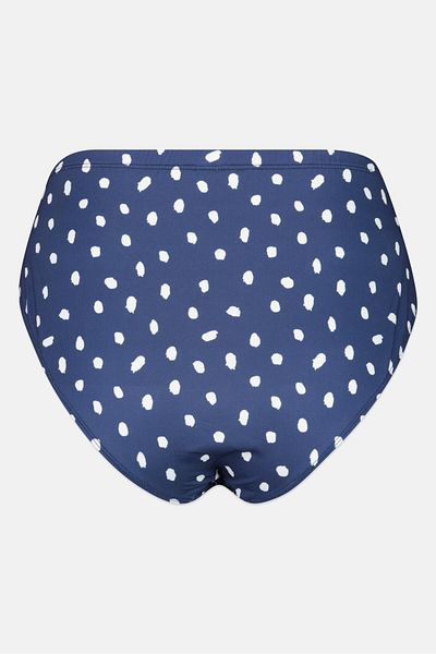 Asos Design Women Curve Polka Dots Bikini Bottom, Blue