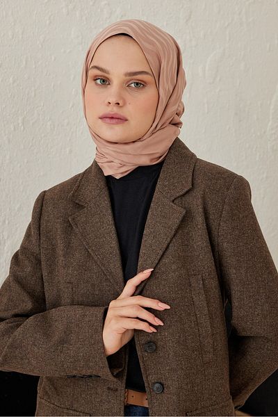 Modakaşmir Silky Jacquard Series Shawl with Welle Pattern