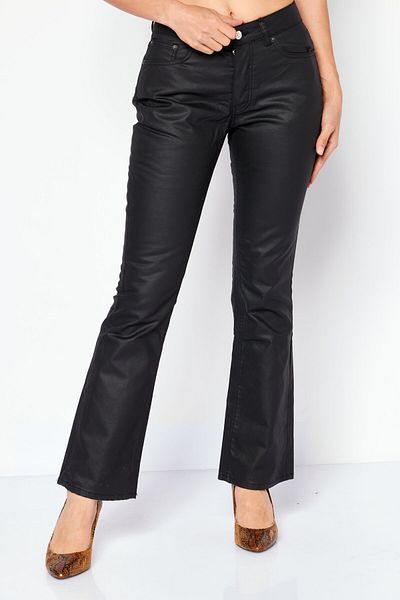 Asos Design Women Plain Low Rise Flare Pants, Black