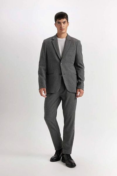 DeFacto D3704 Tailored Regular Fit Straight Leg Trousers