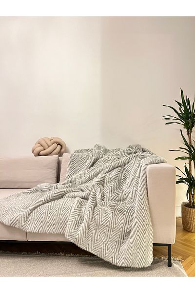 sevaradekor Husa de pluș Husa de canapea anti-alunecare Husa de canapea cu model dungi 200 X 150 Cm